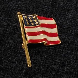American Flag Brooch